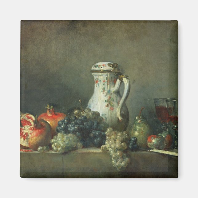 Íman Vida Estática com Uvas e Pomegranatos, 1763 (petró (Frente)