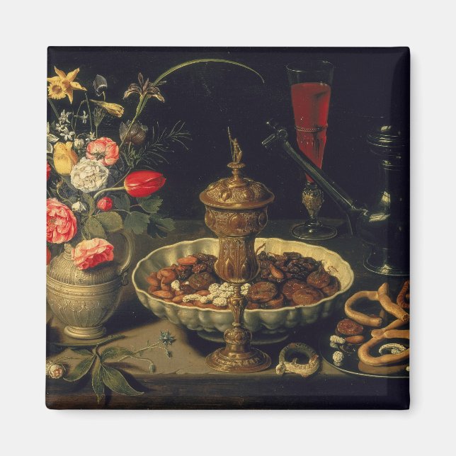 Íman Vida Estática das Flores e Frutas Secas, 1611 (Frente)