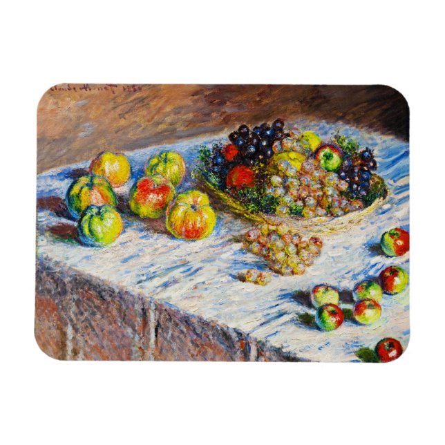 Íman Vida Estática - Maçãs e Uvas Claude Monet (Horizontal)