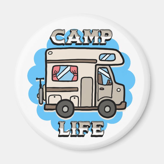Íman Vida no Acampamento | Camper Retrô (Frente)