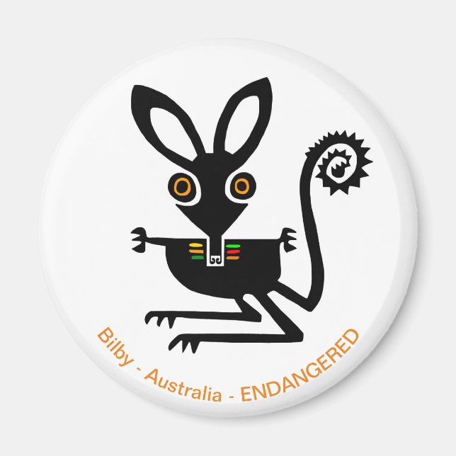 Íman Vida selvagem Aussie - BILBY - Marsupial - Naturez (Frente)