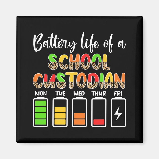 Íman Vida Útil do Zelador da Escola de Bateria  (Frente)