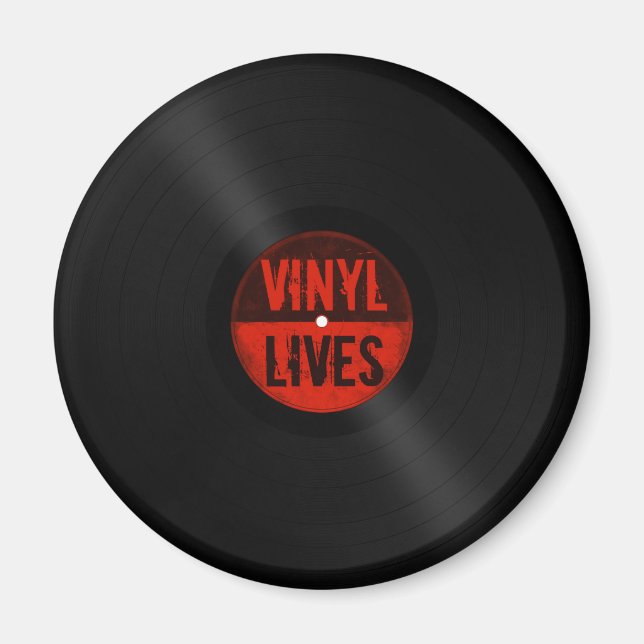 Íman Vidas de Vinilo Retro (Frente)