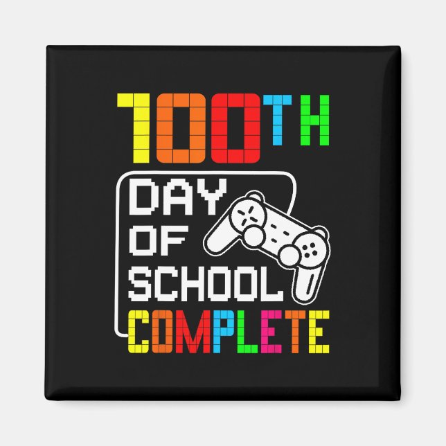 Íman Vídeo Game Completo do 100º Dia de Escola Presente (Frente)