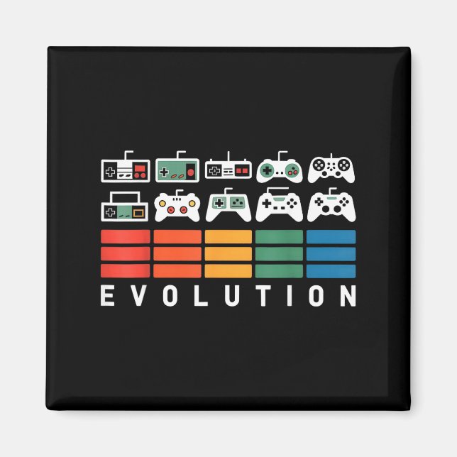 Íman Video Game Controller Evolution 80s 90s Retro Gami (Frente)