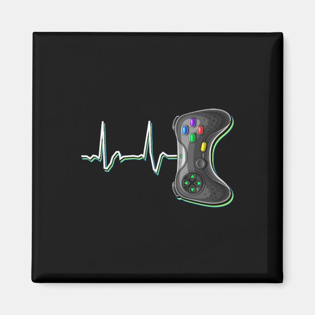 Íman Video Gamer Heartbeat Video Game Controller Gift K (Frente)