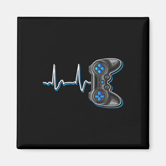 Íman Video Gamer Heartbeat Video Game Controller Gift K (Frente)