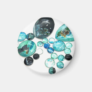 Íman Vidro-do-mar flores e bexiga