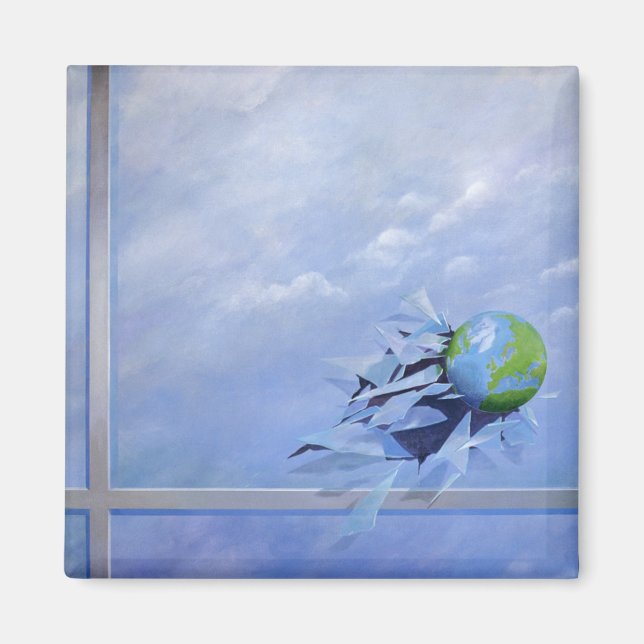 Íman Vidro mundial quebrando (Frente)