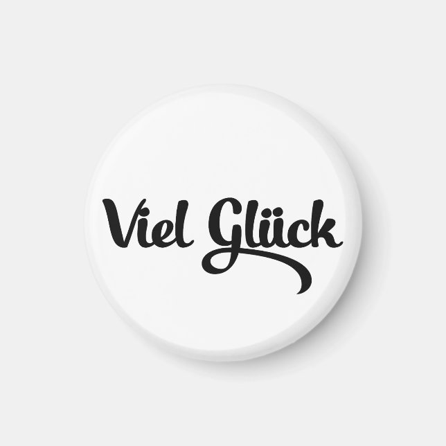 Íman Viel Glück | Língua alemã com boa sorte (Frente)