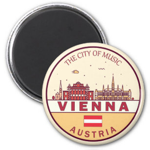 Íman Viena, Áustria, Cidade do Skyline Emblem