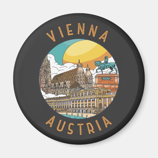 Íman Viena, Áustria - Círculo em Distância (Frente)