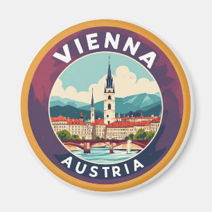 Íman Viena Áustria Memória de Viagem Europeia Lembrança