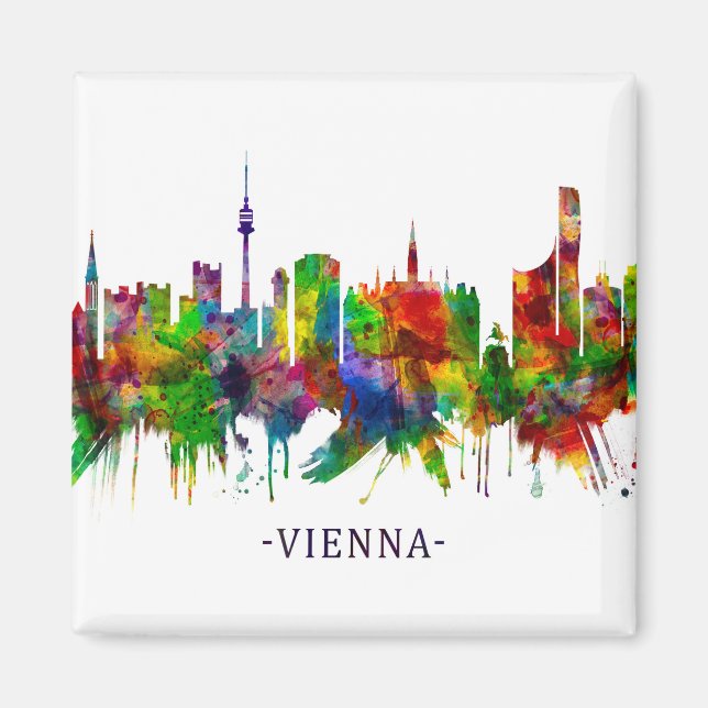 Íman Viena Áustria Skyline (Frente)