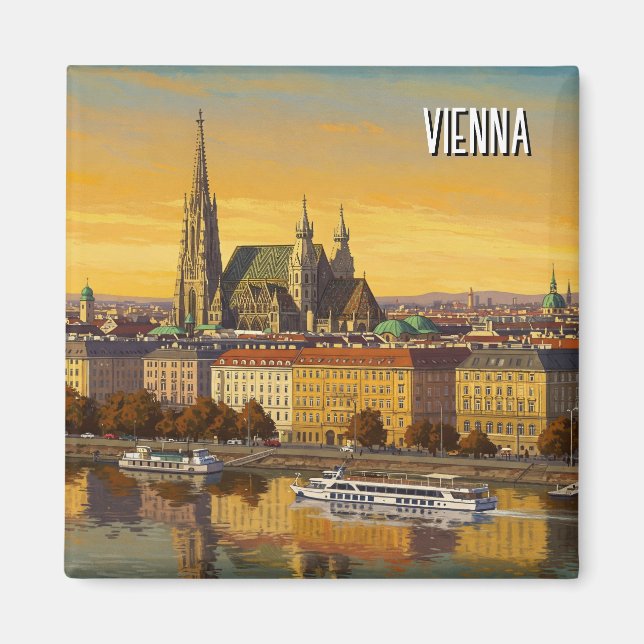 Íman Viena, Áustria, Viagem (Frente)