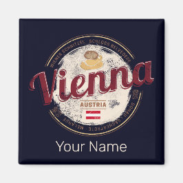 Íman Viena Áustria Vintage Capital Viennese Melange