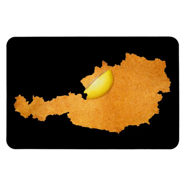 Íman Viennese Schnitzel - Mapa Da Áustria (Horizontal)
