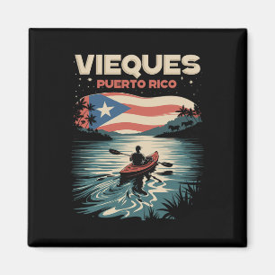 Íman Vieques Ilha de Porto Rico Lembrança Bandeira Port