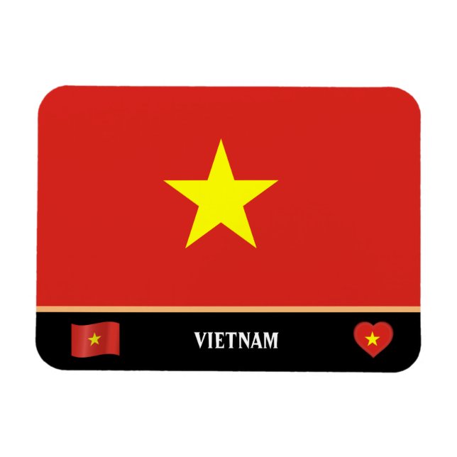 Íman Vietnã Bandeira e viagem vietnamita/Vietnã (Horizontal)