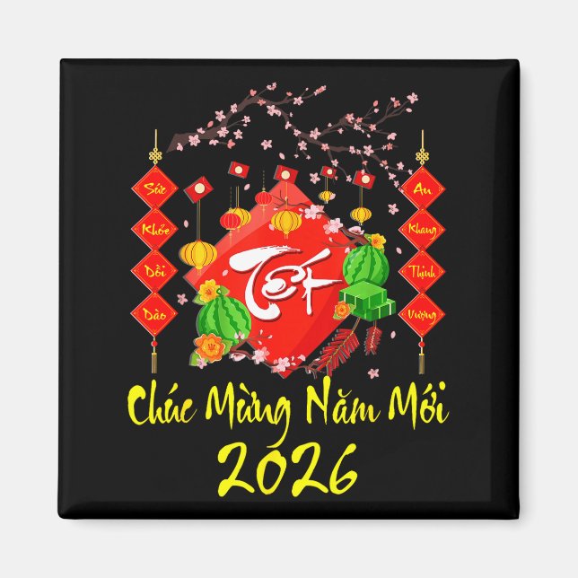 Íman Vietnamese Lunar New Year 2026 Tet Viet Chuc Mung  (Frente)