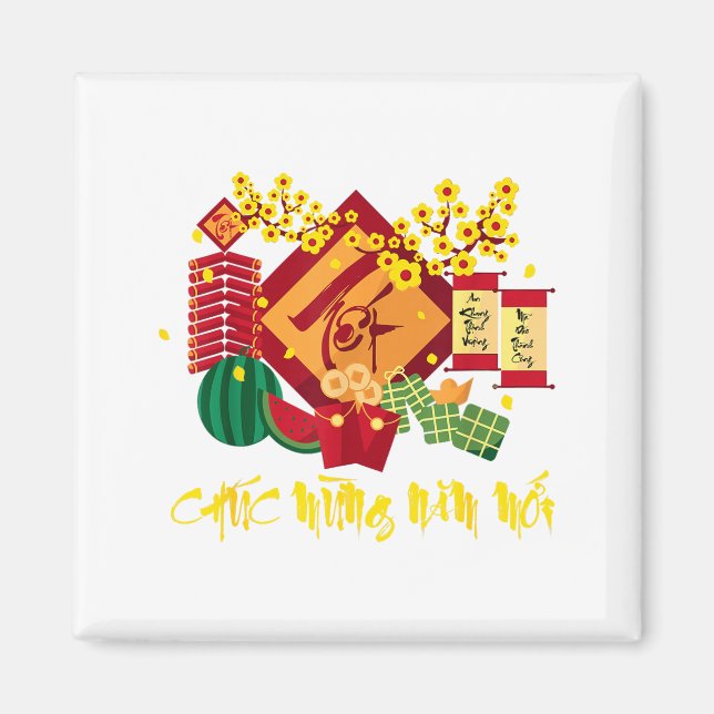 Íman Vietnamese Lunar New Year 2026 Tet Viet Chuc Mung  (Frente)