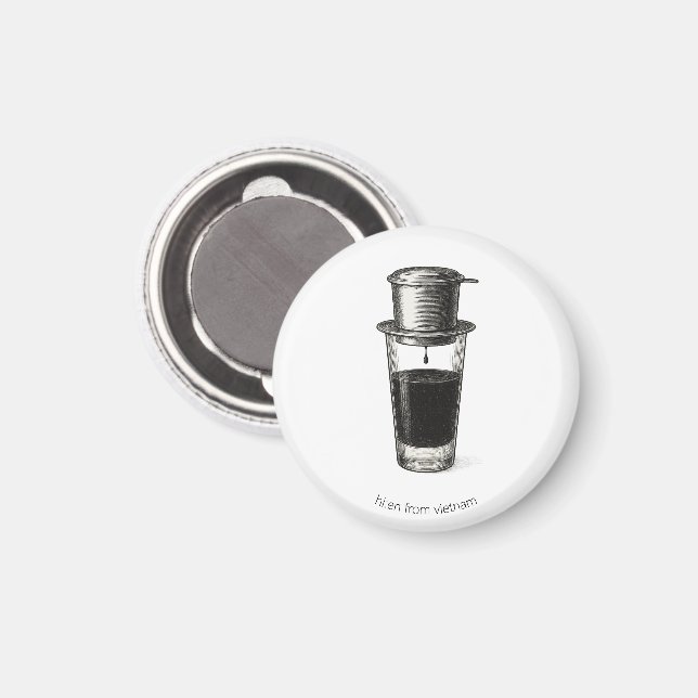 Íman Vietnamese Phin Coffee Magnet  (Front/Back)