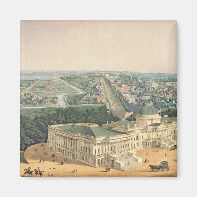 Íman View of Washington, pub. por E. Sachse & Co., 1852 (Frente)