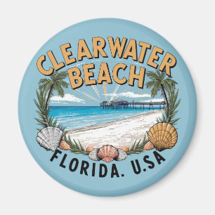 Íman Vignette retroativo da praia Clearwater