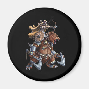 Íman Viking Archer Fugindo Urso de Guerra