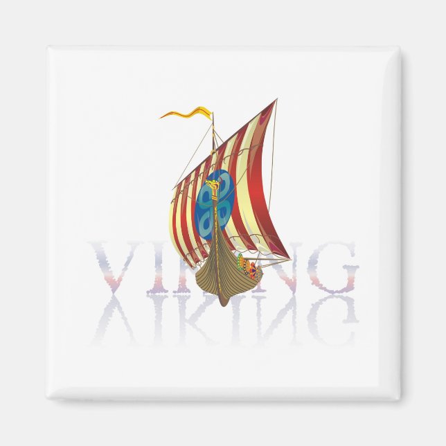 Íman Viking ship refletindo sobre a misteriosa água (Frente)