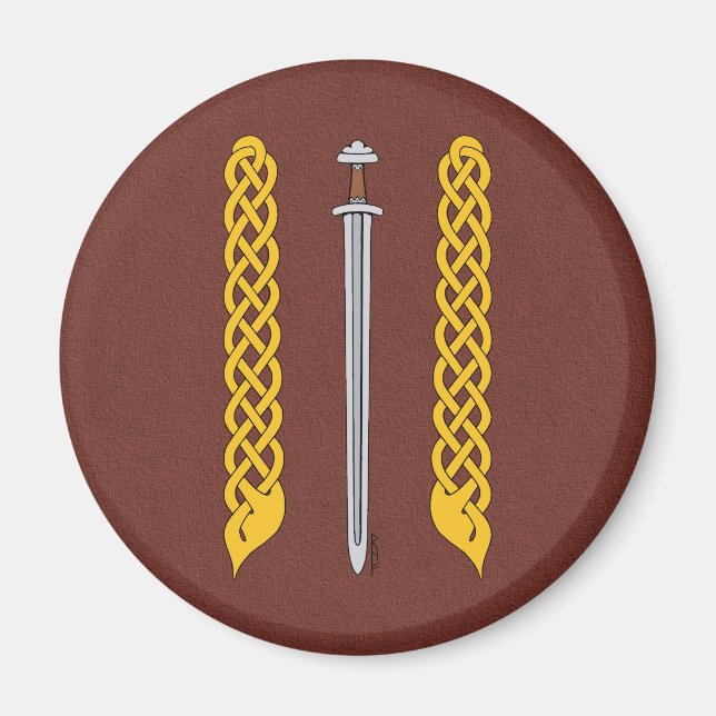 Íman Viking Sword and Plaitwork (Frente)