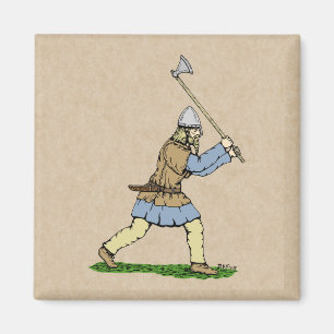 Íman Viking Warrior Wielding - Ax amplo