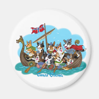 Íman Vikingship cheio de Corgis
