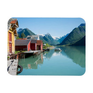 Íman Vila de Fjærland e de um ímã do retângulo do