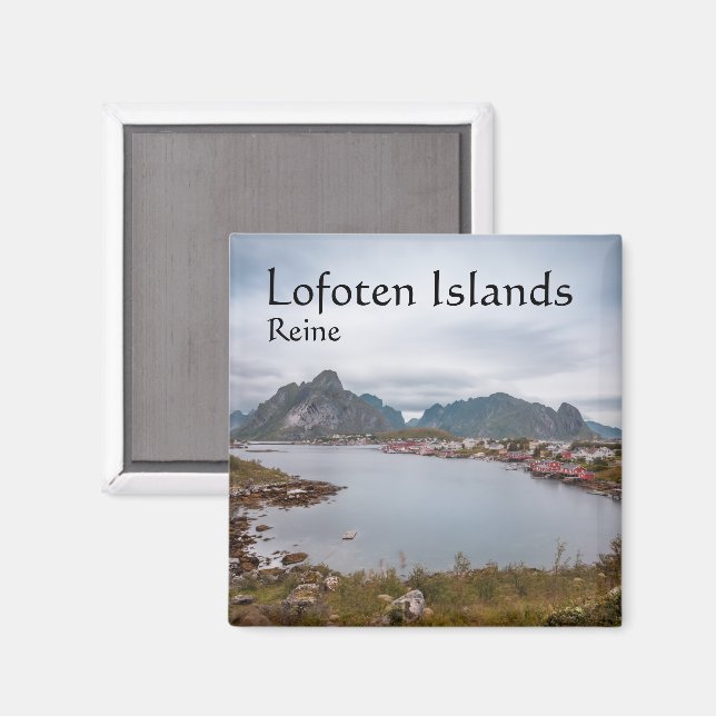 Íman Vila de Pesca Reine, Ilhas Lofoten (Front/Back)