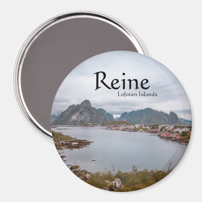 Íman Vila de Pesca Reine, Ilhas Lofoten (Front/Back)