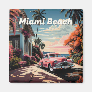Íman Vila do jardim de Miami Beach, nos anos 50