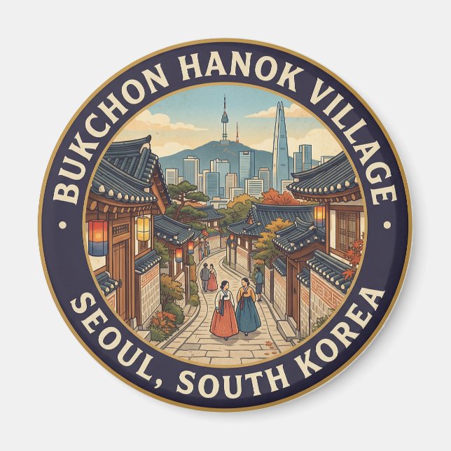 Íman Vila Hanok de Bukchon, Seul Coreia do Sul (Frente)