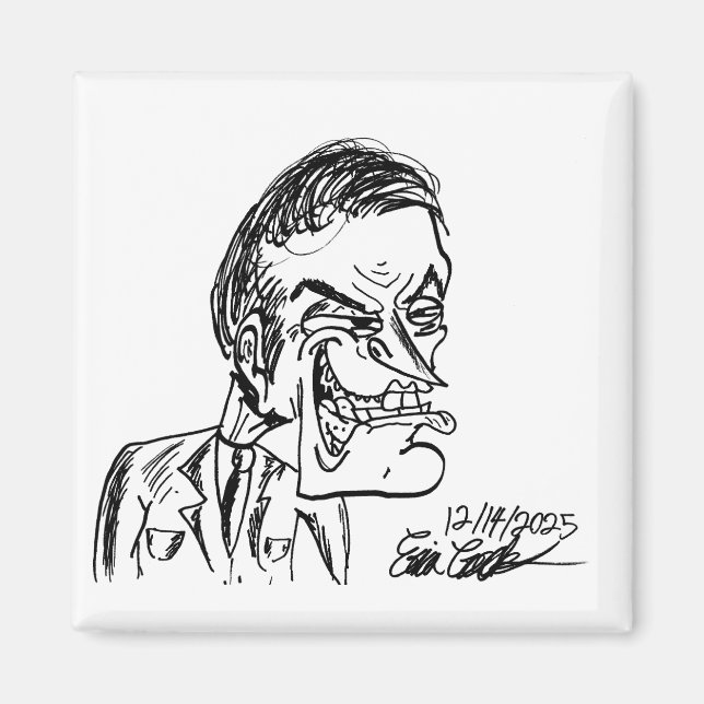 Íman vilão assustador desenho animado (Frente)