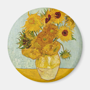 Íman Vincent Van Gogh 12 Girassóis Impressionista