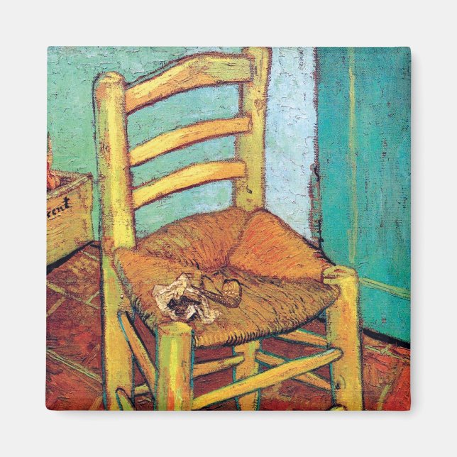 Íman Vincent van Gogh - a cadeira de Vincent com (Frente)