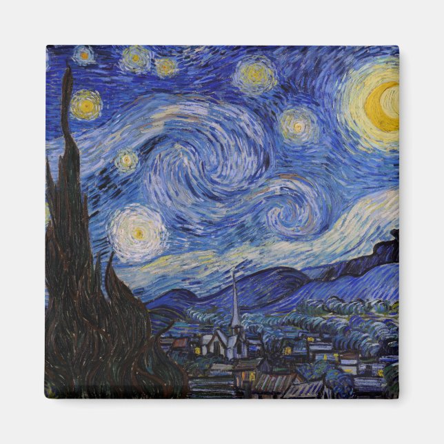Íman Vincent Van Gogh - A Noite Estrelada (Frente)