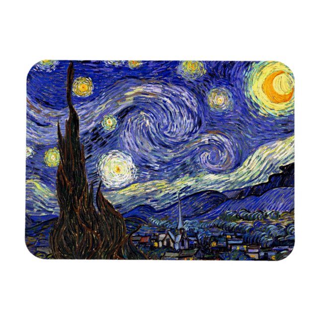 Íman Vincent Van Gogh - A Noite Estrelada Arte Fina (Horizontal)