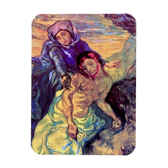 Íman Vincent Van Gogh - A Pieta - Jesus e Maria Virgem (Vertical)