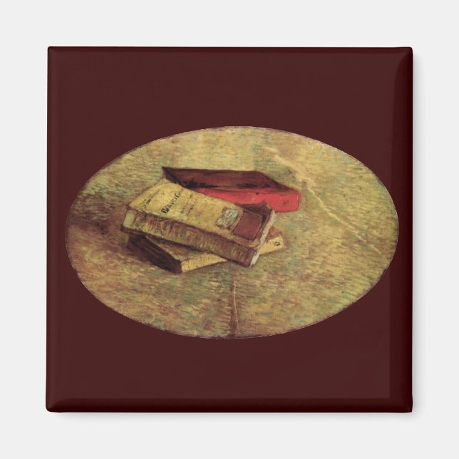 Íman Vincent van Gogh - Ainda vive com três livros (Frente)