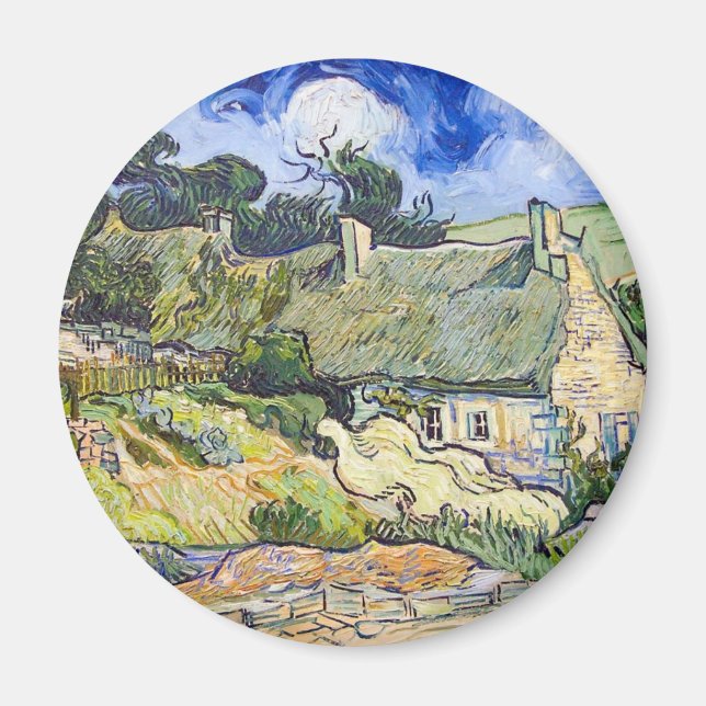 Íman Vincent Van Gogh - Algodão com Telhados (Frente)