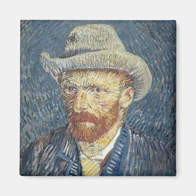 Íman Vincent van Gogh | Autorretrato com Felt Hat (Frente)