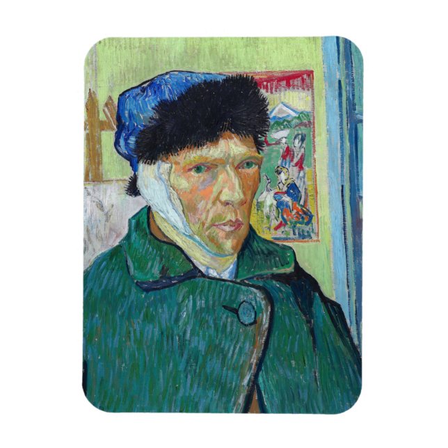 Íman Vincent van Gogh - Autorretrato com ouvido colado (Vertical)