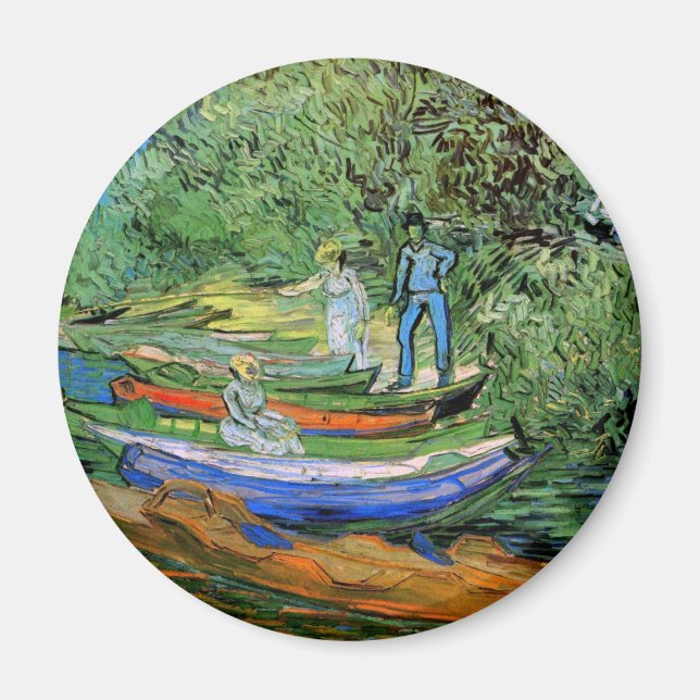 Íman Vincent van Gogh - Banco do Oise em Auvers (Frente)