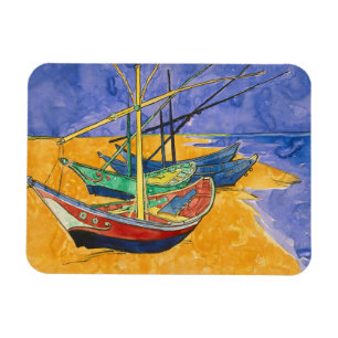 Íman Vincent van Gogh - Barcos de Pesca na Praia